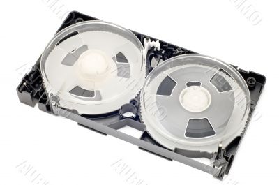 Open video cassette