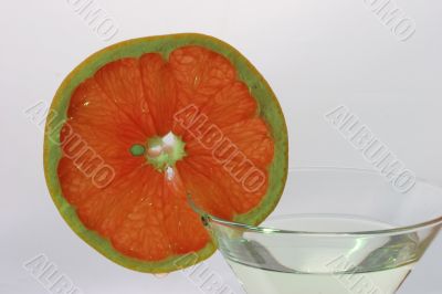 cocktail with green  orange