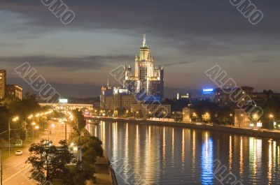 Night Moscow river