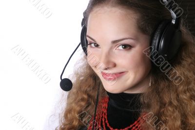 pretty with headphones