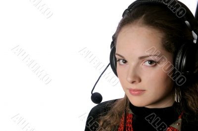 pretty with headphones