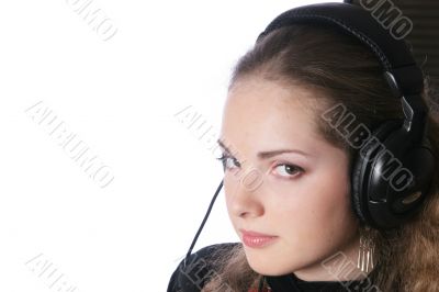 pretty with headphones