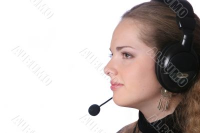 pretty with headphones