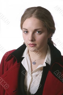 pretty young sad  lady