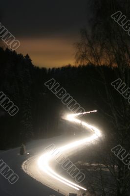 night winter road