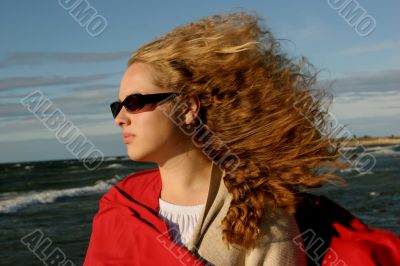 stormy girl in sun glases