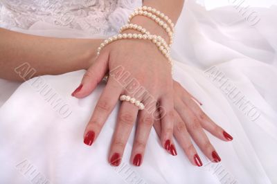 bride`s hands