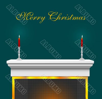 Christmas Mantle Background