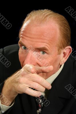 Businessman Pointing