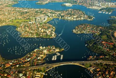 Aerial View of Sydney Surrounds