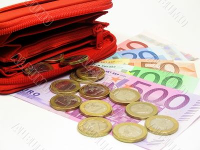 Euros and wallet