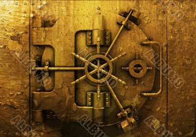 Grunge bank vault
