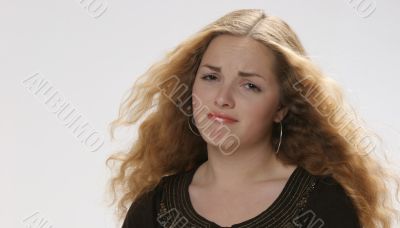 disappointed pretty girl