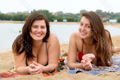 Two young pretty women