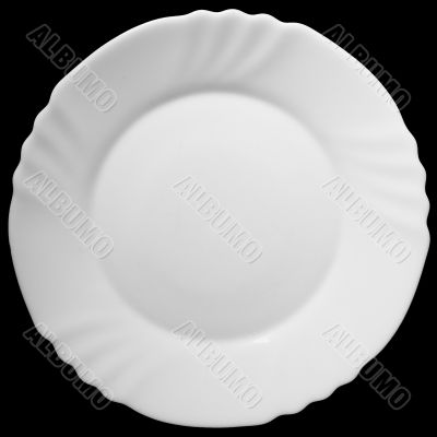 white plate