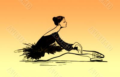 Ballet dancer illustration