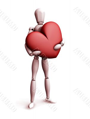 Man holding a heart