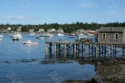 Lobster traps on wharfs