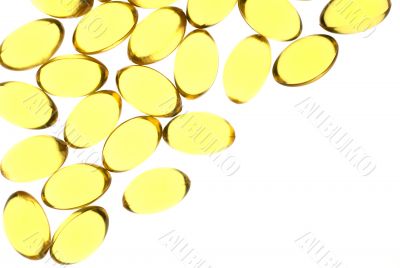 Yellow gel capsules