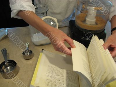 cooking using a book