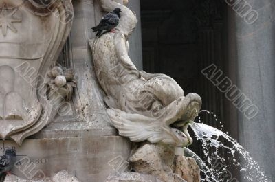 Detail, fish, fountain