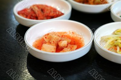 Bowls of kimchi