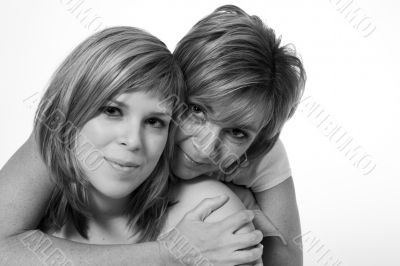 mother and daughter holding