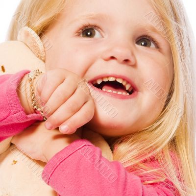 Holding and smiling