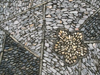 Stone road or walkway closeup.