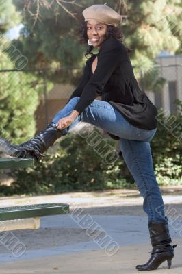 black boots