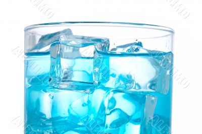 Detail of blue cocktail