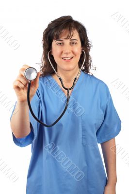 Female doctor with stethoscope