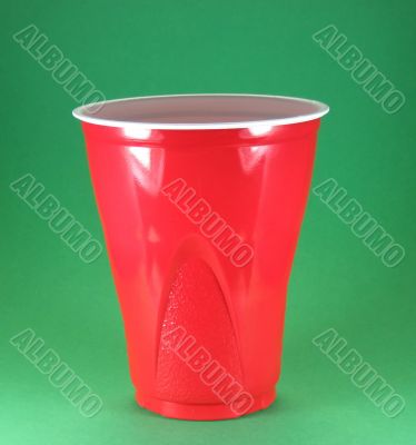 red disposable cups