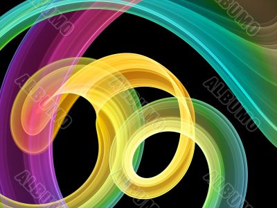 bright multicolored swirls