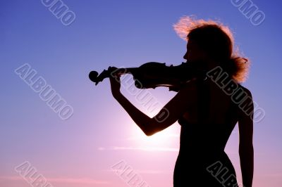 solo at sunset