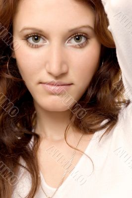 young woman close-up portrait