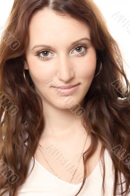 portrait of young cheerful woman