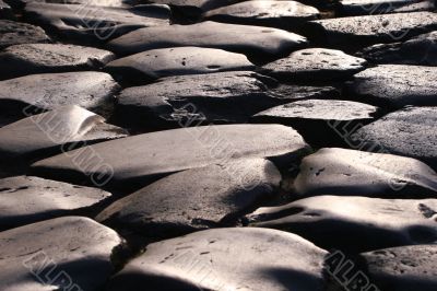 cobblestone road