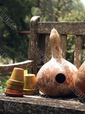 birdhouse gourd in afternoon sun