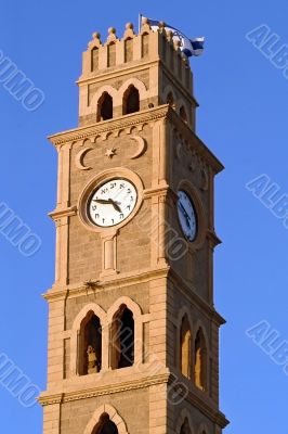 Clock tower in old Akko