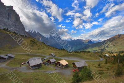 High-mountainous farm of maturing of cheeses