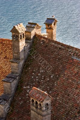 Red roof of a fortress