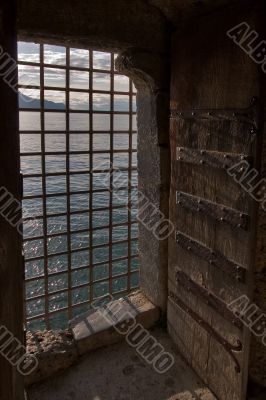 Window of prison.