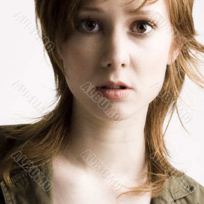 Curious redhead