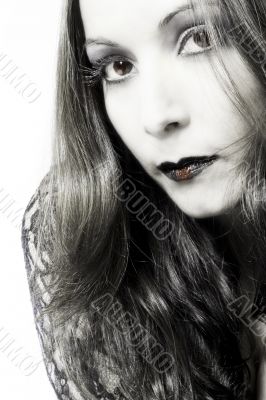 Almost black and white gothic