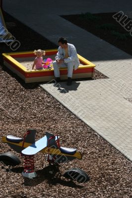 At the children`s playground