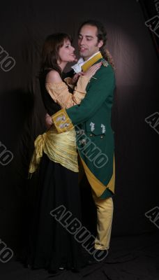 Dancing cuple Romantic of military service