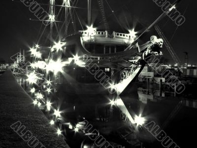 Sailer at night