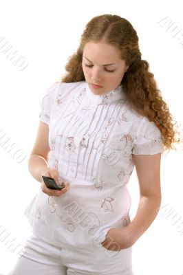 pretty with cell phone