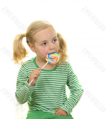 girl and candy